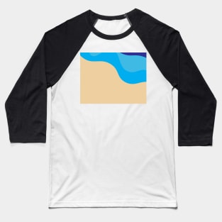 Abstract Blue waves and Brown sand background Baseball T-Shirt